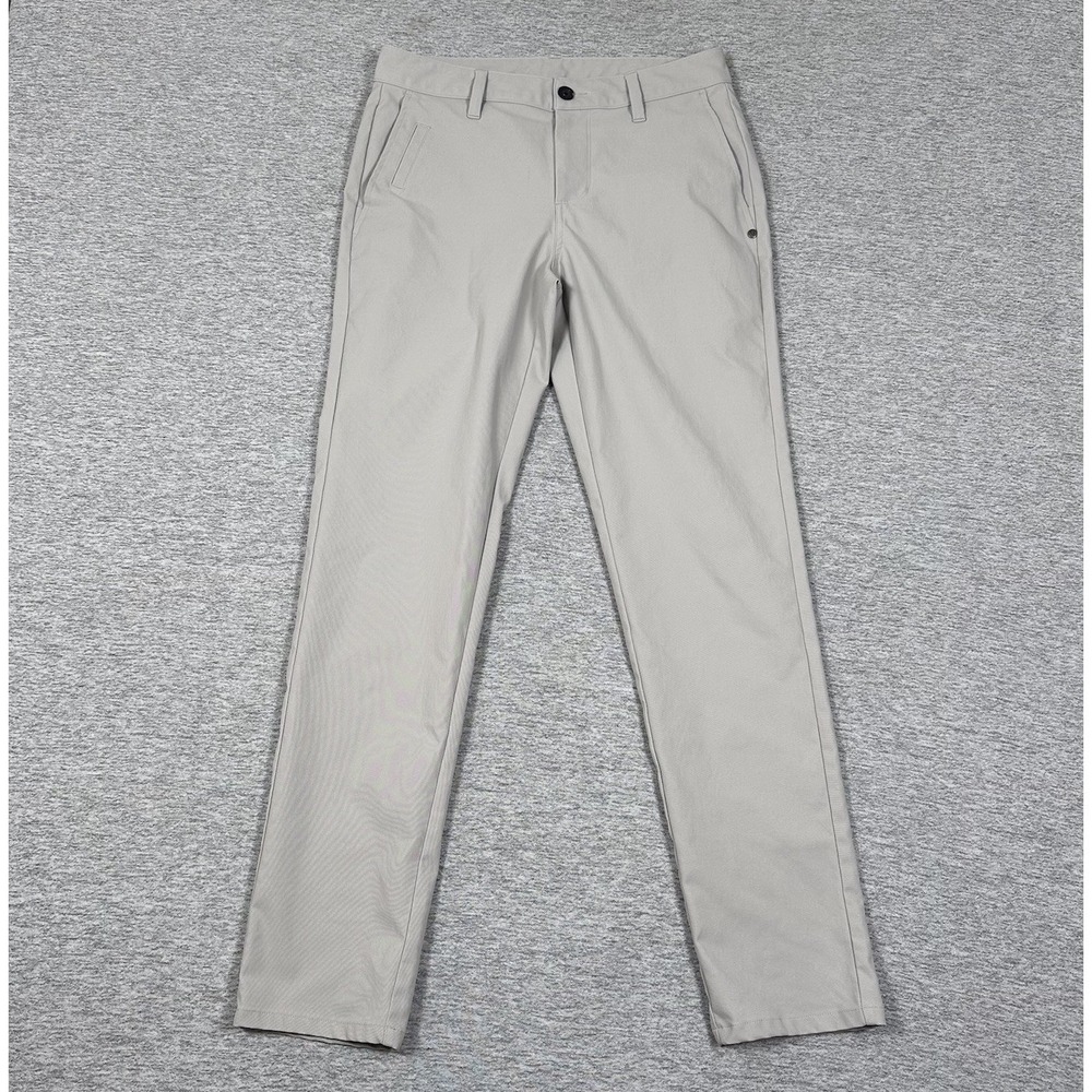 Vuori Pants Men 28x30 Light Gray Cascade Tech Performance Modern Chino City Golf
